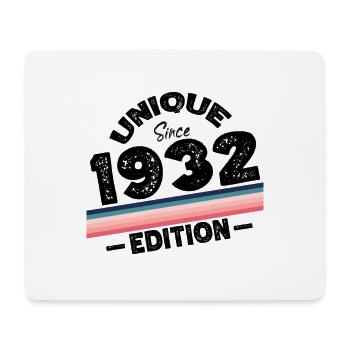 Unique depuis 1932 Edition Anniversaire Millésime 1932 - Tapis de souris (format paysage) - blanc - Devant