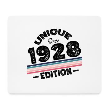 Unique depuis 1928 Edition Anniversaire Millésime 1928 - Tapis de souris (format paysage) - blanc - Devant
