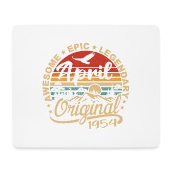 Birthday Gift April 1954, Born in April 1954 - Mouse Pad (horizontal) - white - Front