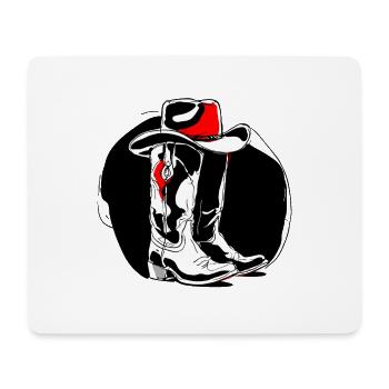 Stetson and Boots Western Country Line Dance - Mouse Pad (horizontal) - white - Front