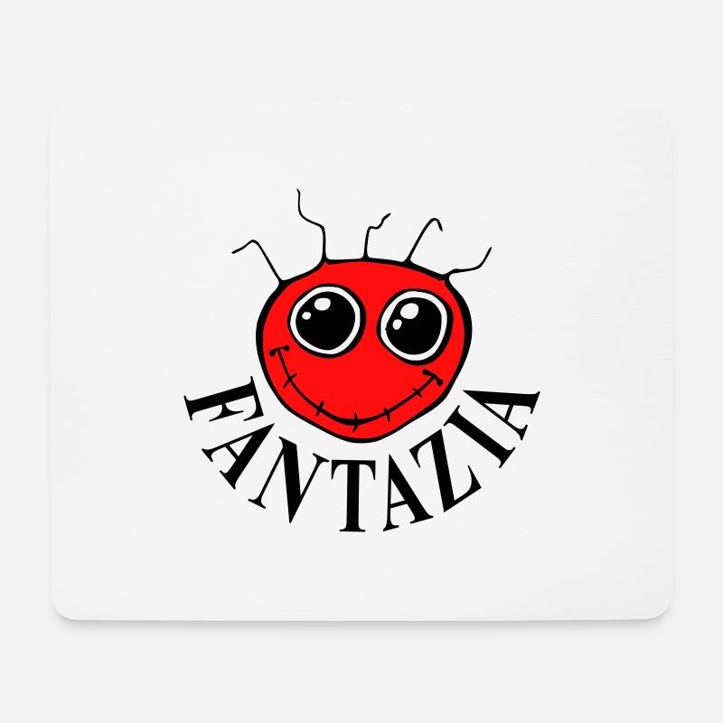 2 Colour Fantazia Smiley Face - Mouse Pad (horizontal) - white