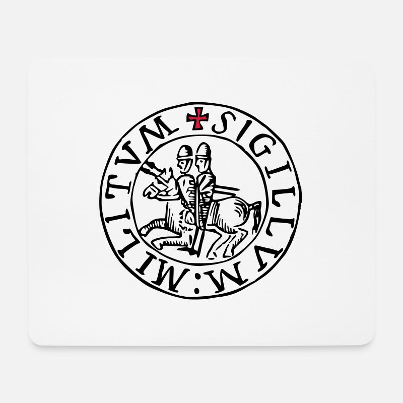 templar knights seal - Mouse Pad (horizontal) - white