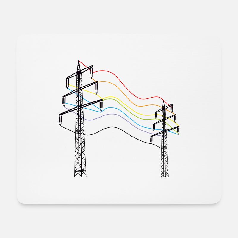unter strom - Mousepad (Querformat) - Weiß