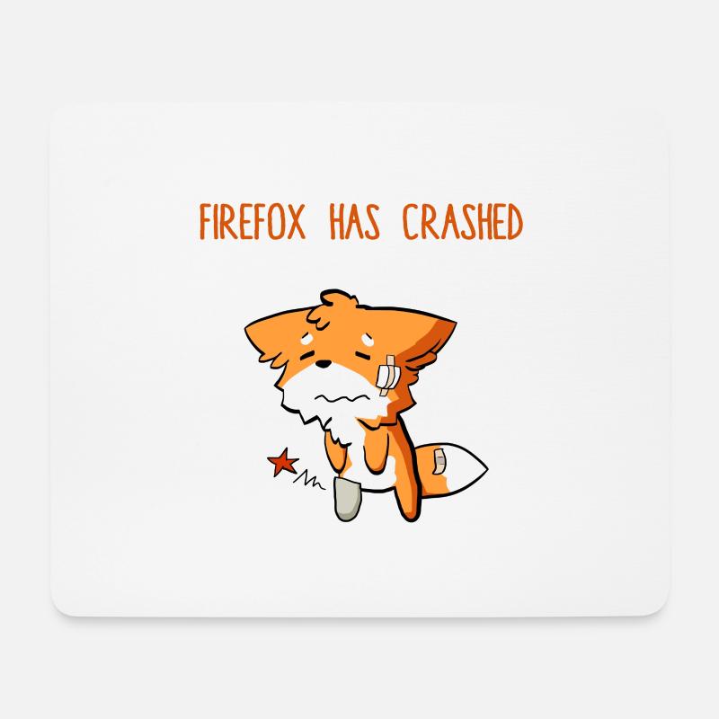 Firefox has crashed - Tapis de souris (format paysage) - blanc