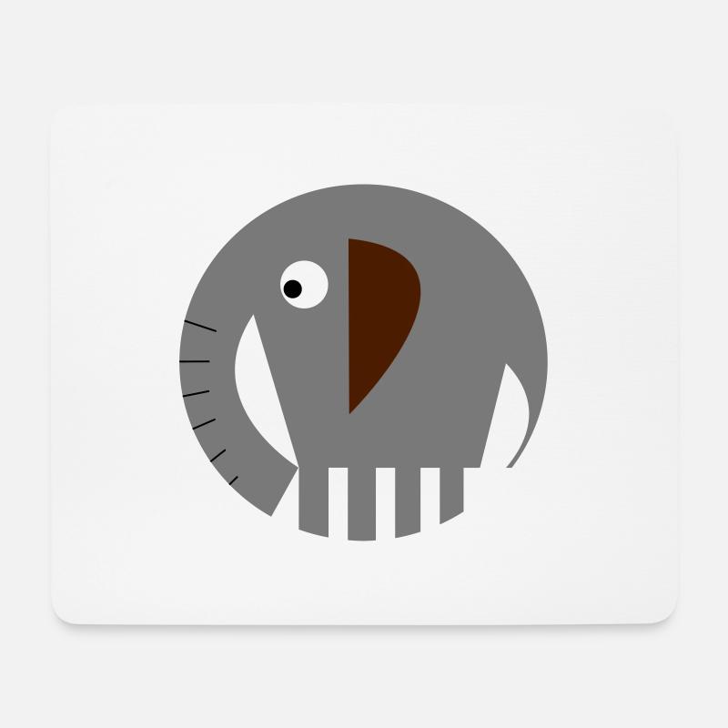Elephant Circle - Mousepad (Querformat) - Weiß