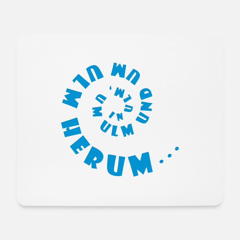 Ulmer Schnecke - Mousepad (Querformat) - Weiß