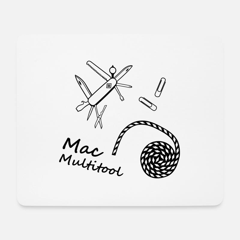 Mac multitool penknife paperclip Handyman - Tapis de souris (format paysage) - blanc