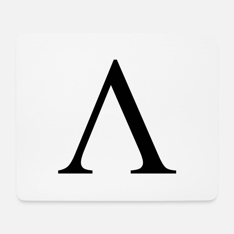 lambda greek - Mousepad (Querformat) - Weiß