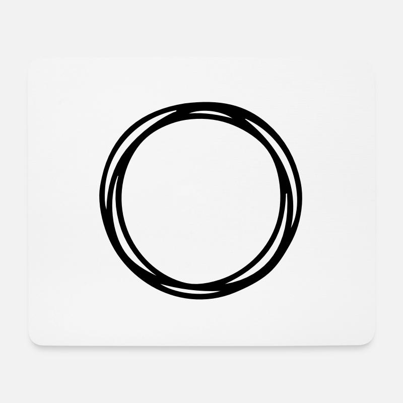 Kreise und Kreise - Mousepad (Querformat) - Weiß