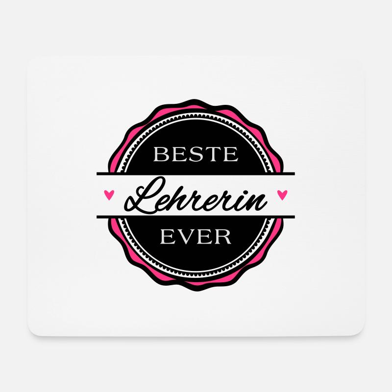 Beste Lehrerin ever - Mousepad (Querformat) - Weiß