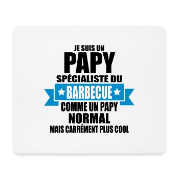 je suis un papy spécialiste du barbecue - Tapis de souris (format paysage) - blanc - Devant
