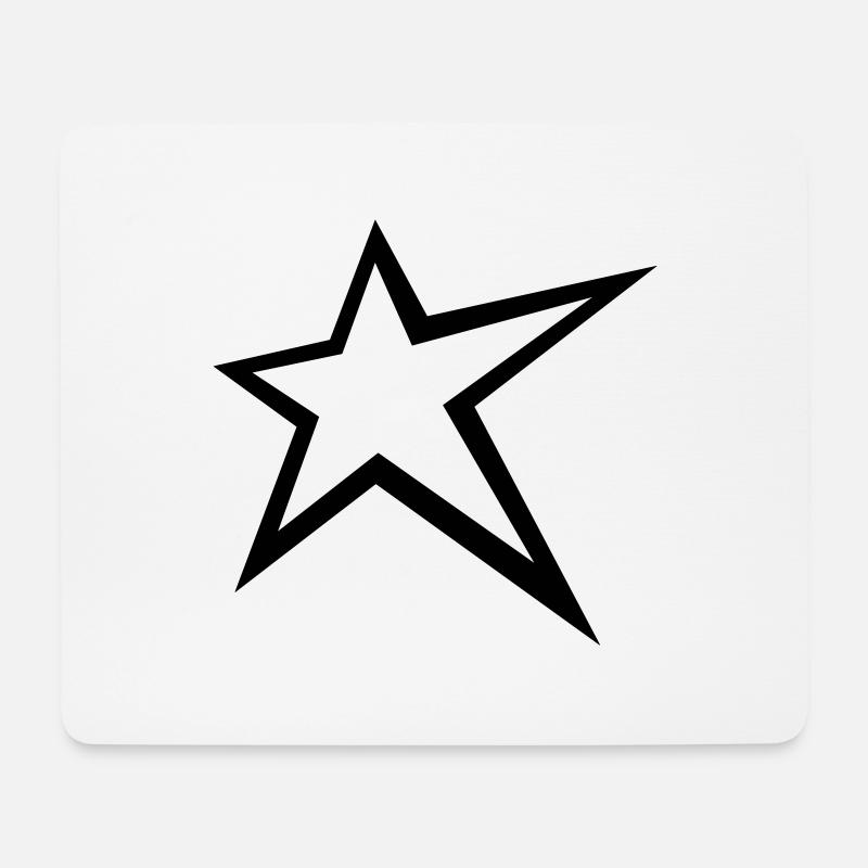 Stern Symbol Kontur digital abstrakt verzogen - Mousepad (Querformat) - Weiß
