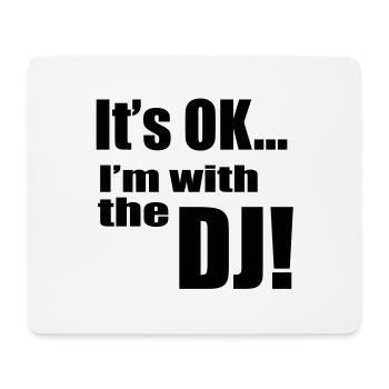 DJ - Mousepad (Querformat) - Weiß - Vorne