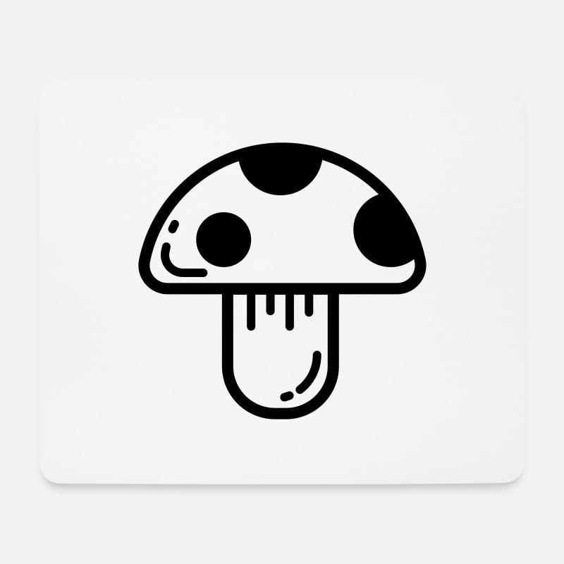 Pilz Icon - Mousepad (Querformat) - Weiß