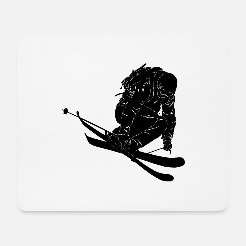 Freerider - Mousepad (Querformat) - Weiß
