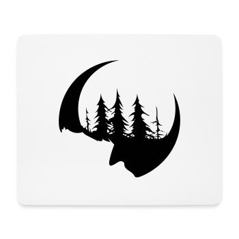 Dark forest face and sickle - Mouse Pad (horizontal) - white - Front