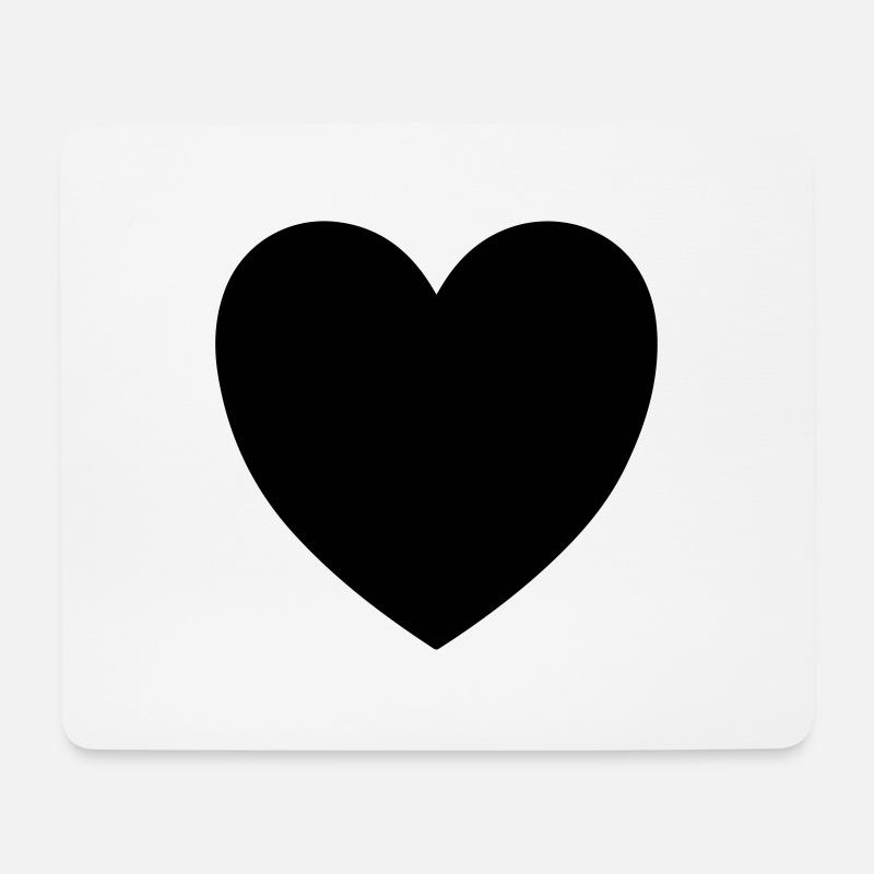 herz - Mousepad (Querformat) - Weiß