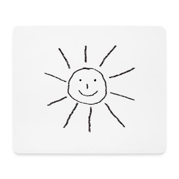 Liebe Sonne Kinderzeichnung - Mousepad (Querformat) - Weiß - Vorne