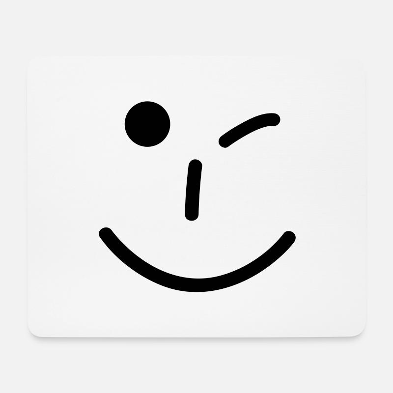 smiley - Mousepad (Querformat) - Weiß