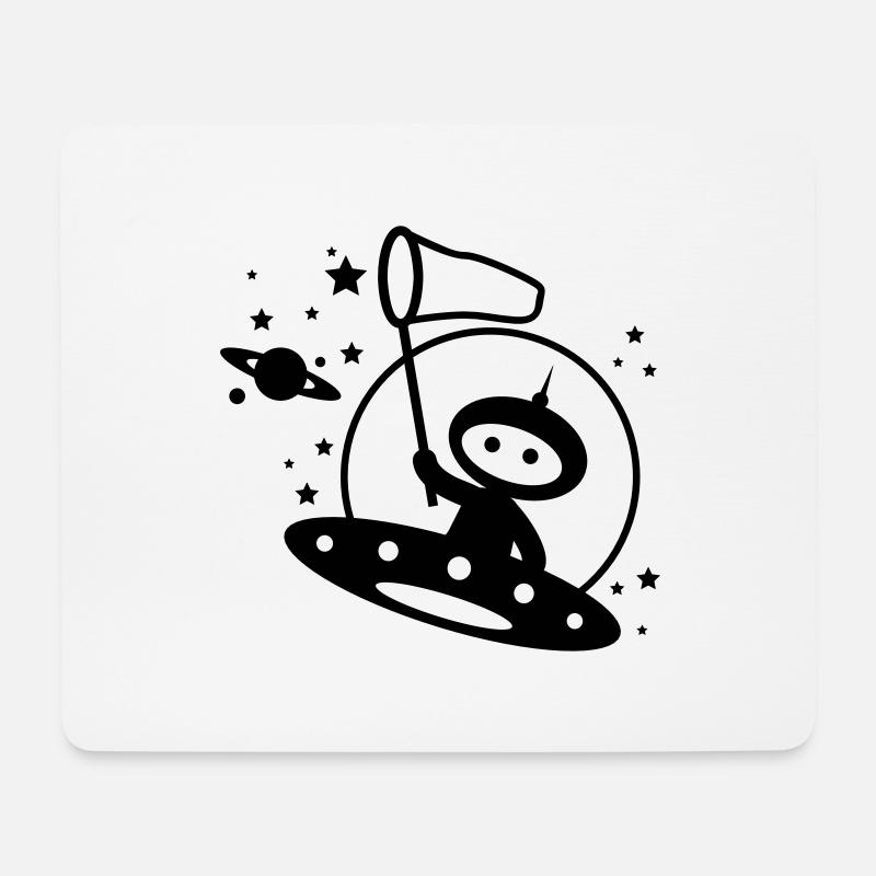 Kosmonaut Sternenfänger - Mousepad (Querformat) - Weiß