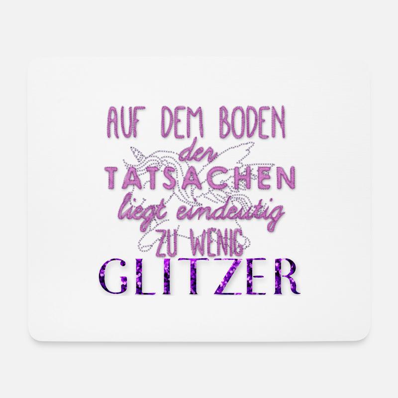 glitzer - Mousepad (Querformat) - Weiß
