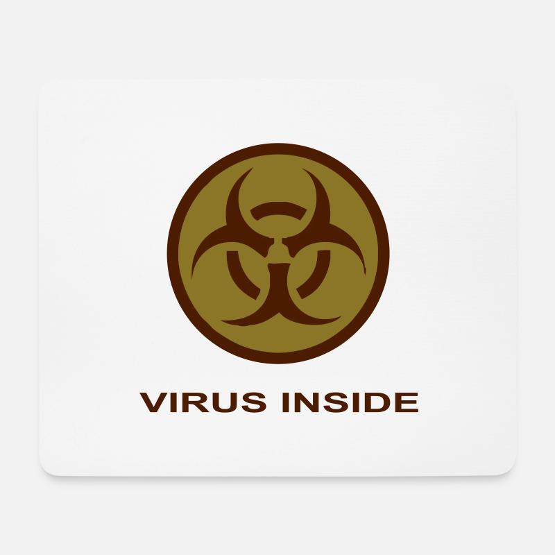 VIRUS INSIDE - Mousepad (Querformat) - Weiß