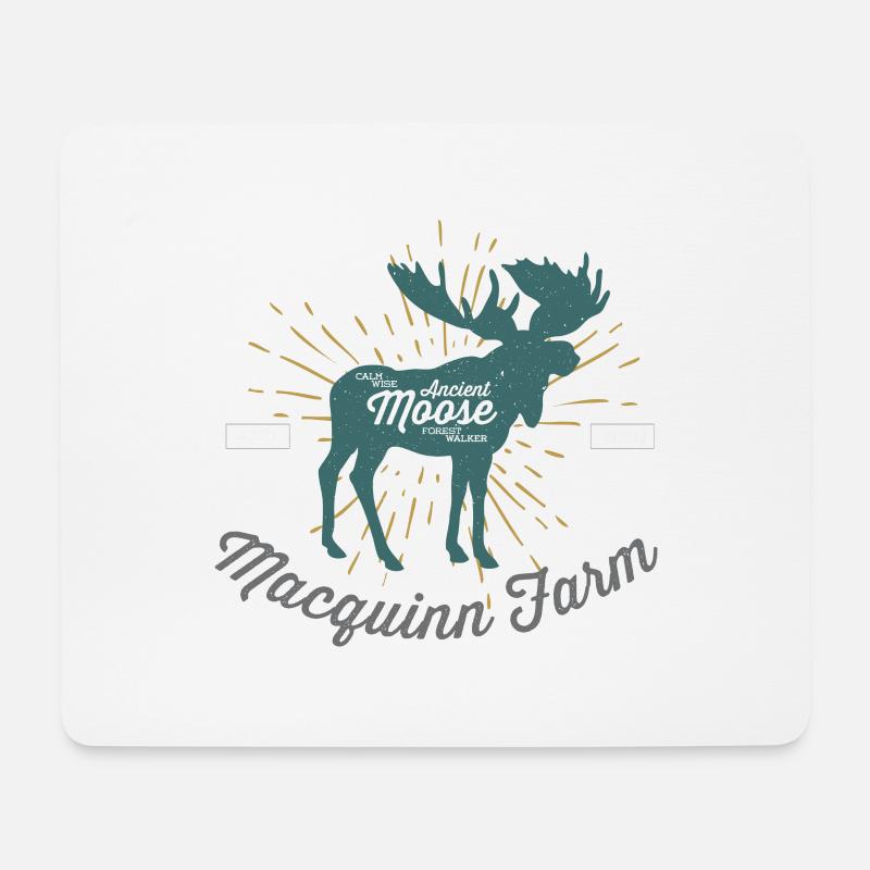 Elch Farm - Mousepad (Querformat) - Weiß