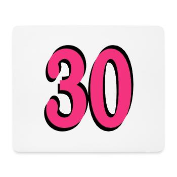 30 . Geburtstag - Mousepad (Querformat) - Weiß - Vorne