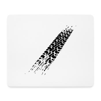 Tire Track - Mouse Pad (horizontal) - white - Front