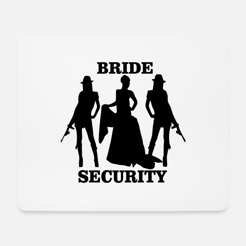 bride security - Mousepad (Querformat) - Weiß