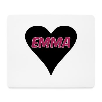 Amour Emma coeur cadeau - Tapis de souris (format paysage) - blanc - Devant