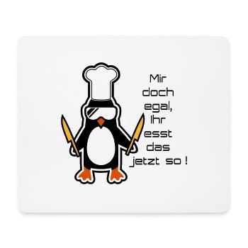 mir doch egal - Mouse Pad (horizontal) - white - Front