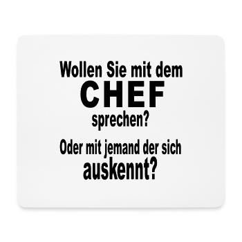 Chef Boss Bürohumor - Mousepad (Querformat) - Weiß - Vorne