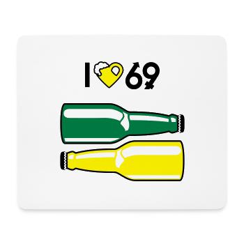 I love 69 - Mouse Pad (horizontal) - white - Front