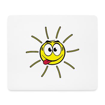 Gesicht - Sonne - Mousepad (Querformat) - Weiß - Vorne