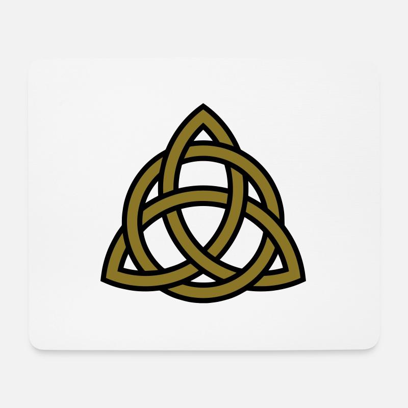 Keltischer Knoten Triqueta Patricks Day Triniät - Mousepad (Querformat) - Weiß