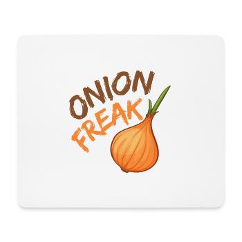 Onion Freak - Zwiebeldesign Geschenk - Mousepad (Querformat) - Weiß - Vorne
