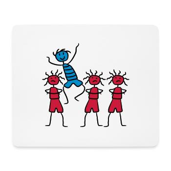 Be Different Happy Funny Boy - Mouse Pad (horizontal) - white - Front