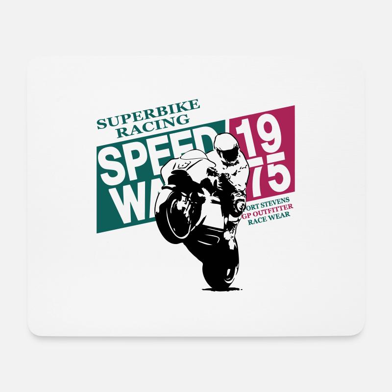 Moto-GP Racing - Mouse Pad (horizontal) - white