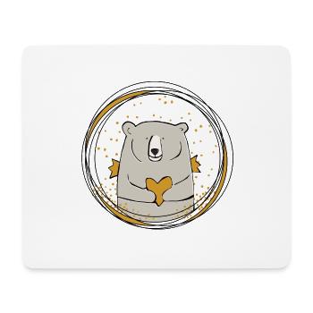 Heart Bear - Mouse Pad (horizontal) - white - Front