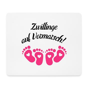 zwillinge auf vormarsch - Mousepad (Querformat) - Weiß - Vorne
