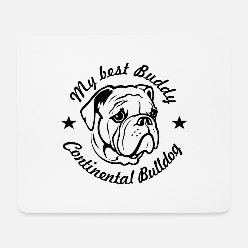 Snowflakebulls My best Buddy - Mousepad (Querformat) - Weiß