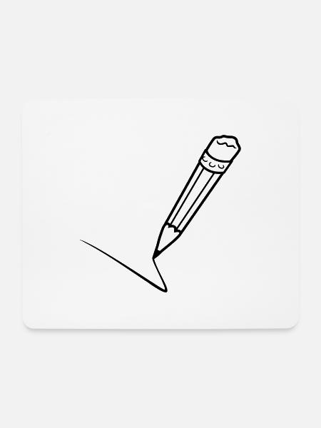 Clipart Abhaken Stift - Mousepad (Querformat) - Weiß