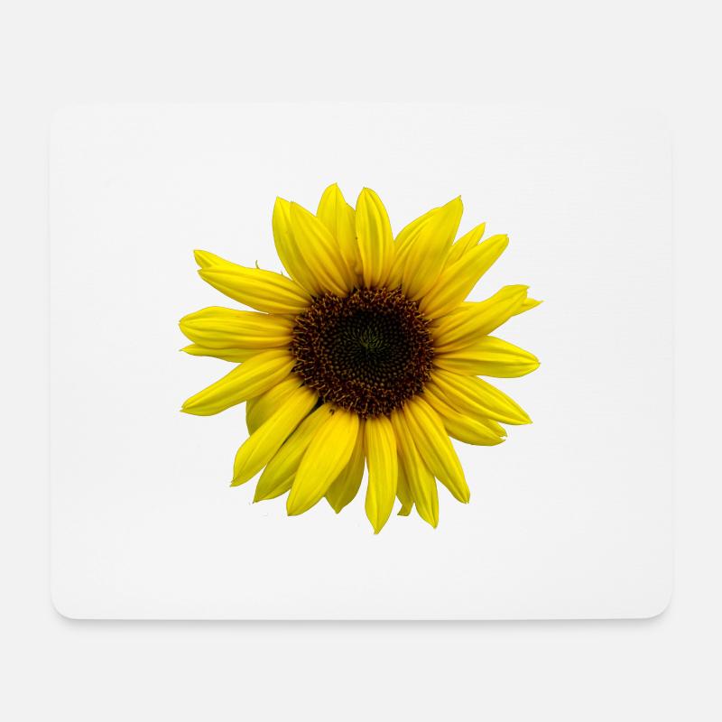 Sonnenblume - Mousepad (Querformat) - Weiß