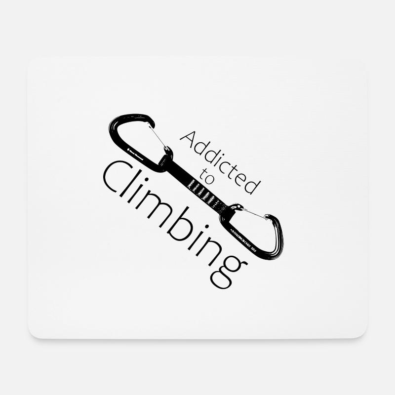 addicted to climbing - Mouse Pad (horizontal) - white