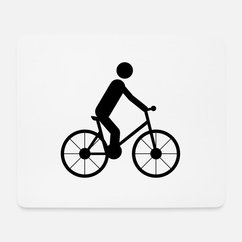 Radsport-Icon - Mousepad (Querformat) - Weiß