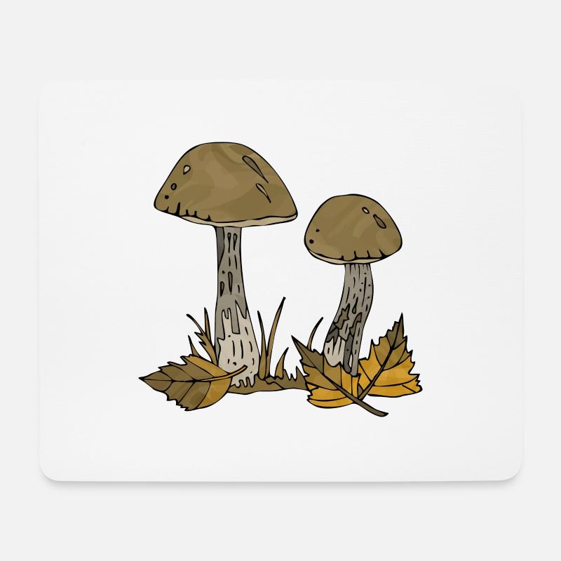 Pilze - Mousepad (Querformat) - Weiß
