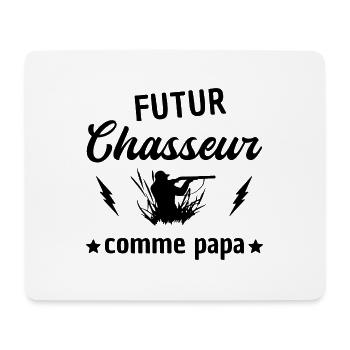 Futur chasseur comme papa - Tapis de souris (format paysage) - blanc - Devant