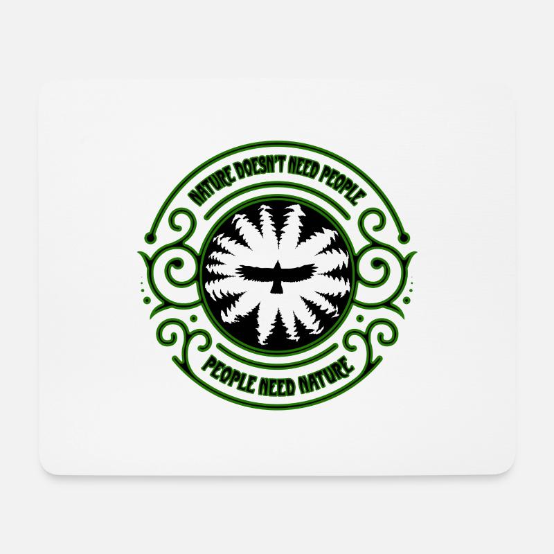 Natur - Mousepad (Querformat) - Weiß
