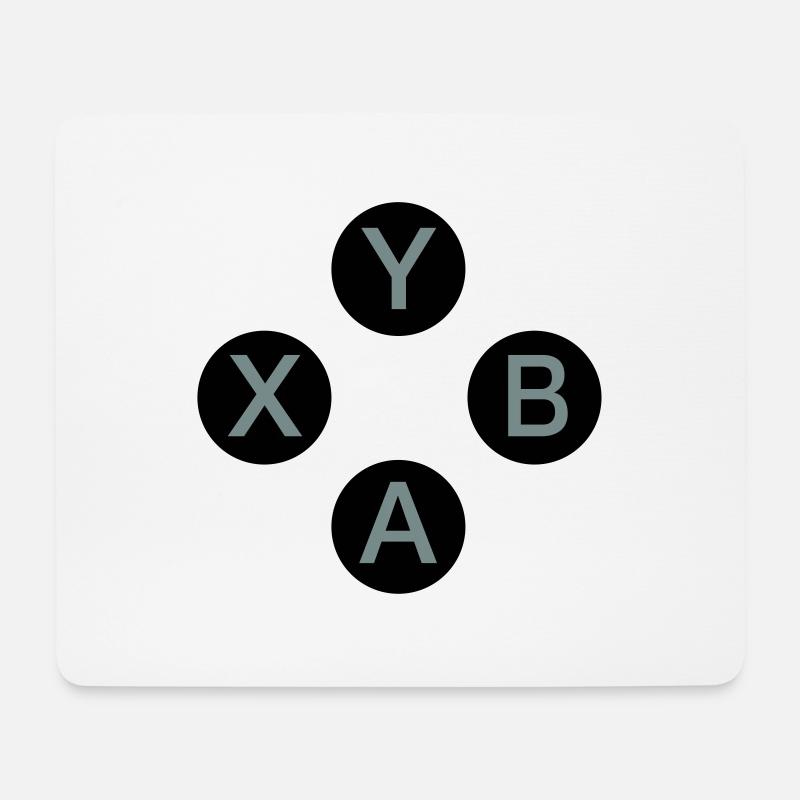 Game controller buttons - Mouse Pad (horizontal) - white